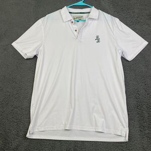 Bogey Boys Performance Golf Polo Mens Size Medium White Logo Stretch
